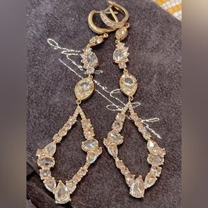 18k Pink Gold Rose Cut Diamond Earrings